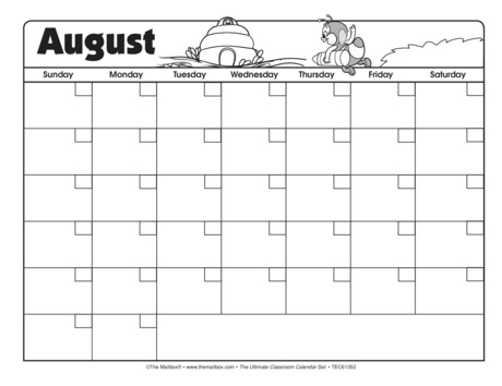August Calendar Lesson Plans The Mailbox