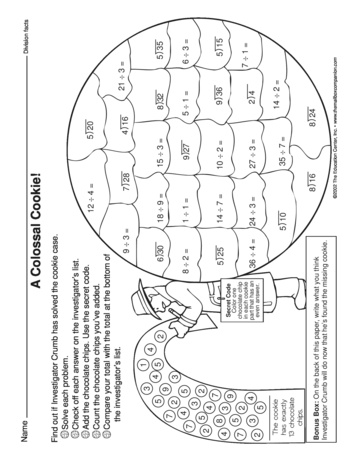 A Colossal Cookie!, Lesson Plans - The Mailbox