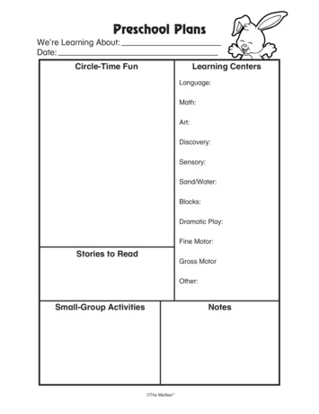April Preschool Plans, Lesson Plans - The Mailbox