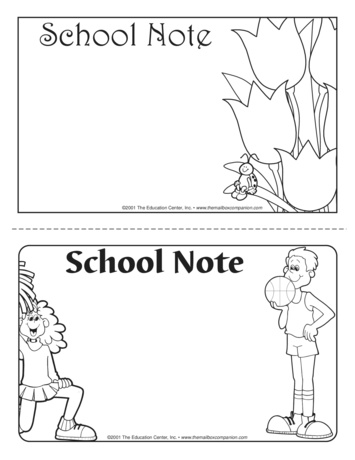 Notepaper, Lesson Plans - The Mailbox