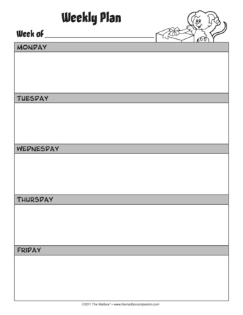December Weekly Plan, Lesson Plans - The Mailbox