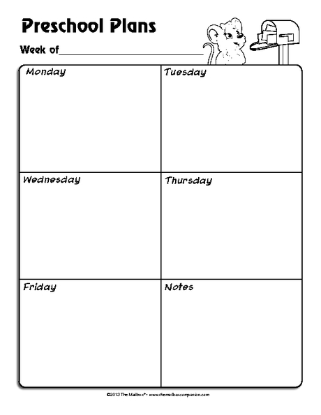 February Weekly Plan, Lesson Plans - The Mailbox
