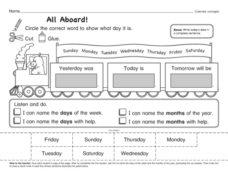 All Aboard!, Lesson Plans - The Mailbox
