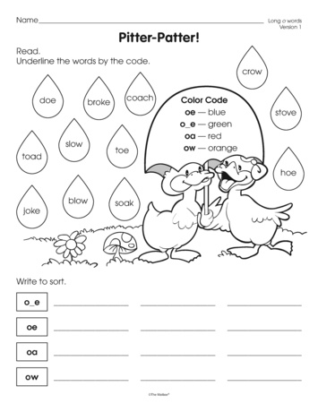 Pitter-Patter!, Lesson Plans - The Mailbox