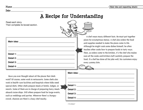 A Recipe for Understanding, Lesson Plans - The Mailbox