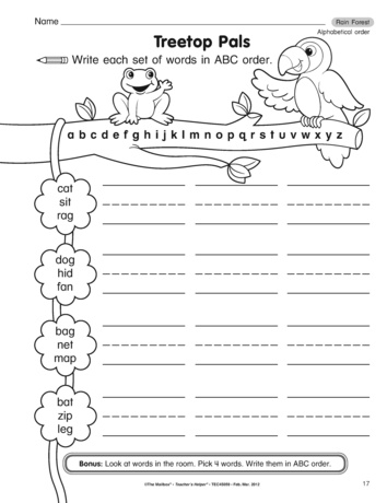 Treetop Pals, Lesson Plans - The Mailbox