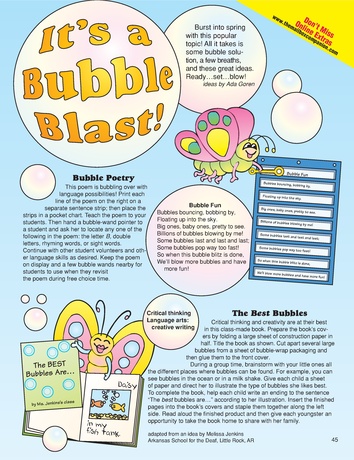 It's a Bubble Blast, Lesson Plans - The Mailbox
