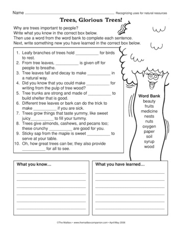 Trees, Glorious Trees!, Lesson Plans - The Mailbox