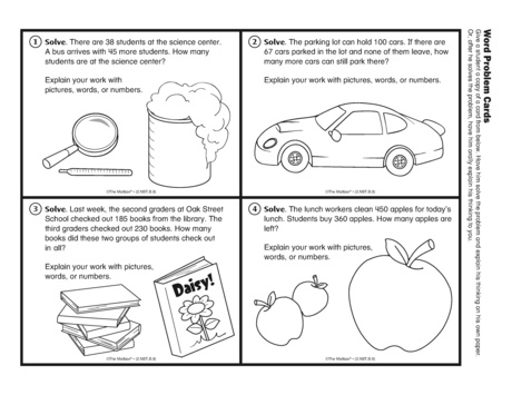 Word Problem Cards, Lesson Plans - The Mailbox