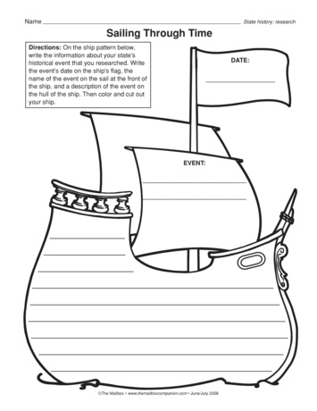 Sailing Through Time, Lesson Plans - The Mailbox