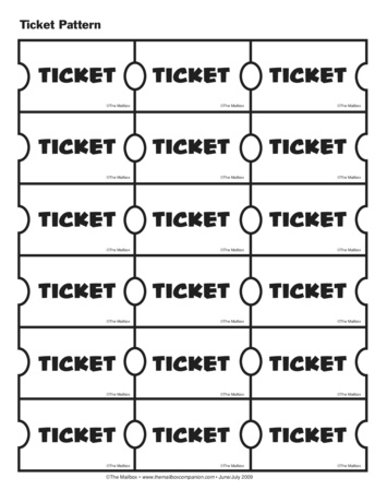 Tickets, Lesson Plans - The Mailbox