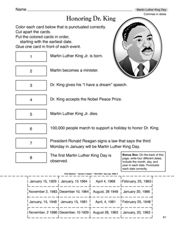 Honoring Dr. King, Lesson Plans - The Mailbox