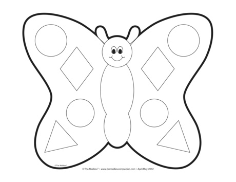 Butterfly With Shapes, Lesson Plans - The Mailbox