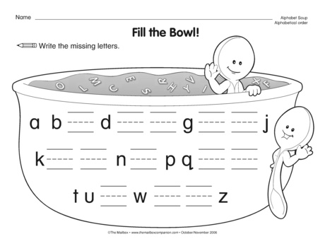 Fill The Bowl, Lesson Plans - The Mailbox