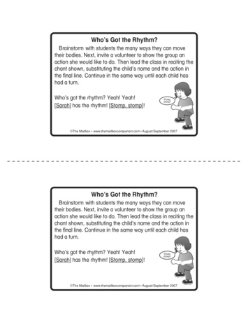 Who's Got the Rhythm?, Lesson Plans - The Mailbox