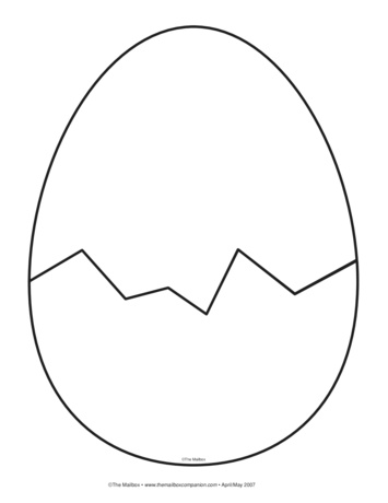 cracked egg outline