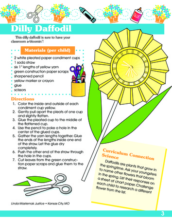 Dilly Daffodil, Lesson Plans - The Mailbox