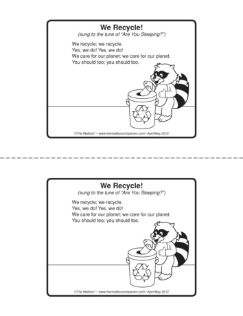 We Recycle!, Lesson Plans - The Mailbox