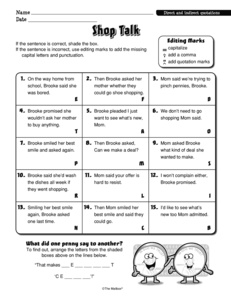 Punctuating Dialogue Worksheet / Grade 3 Punctuation Worksheets K5