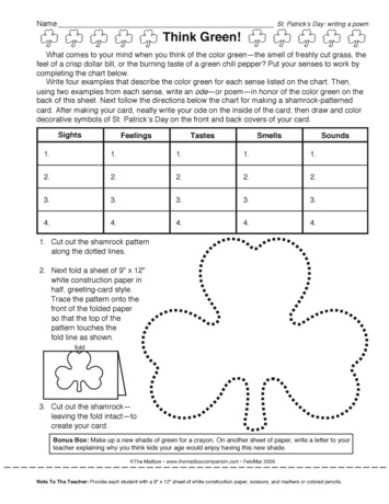 Think Green!, Lesson Plans - The Mailbox
