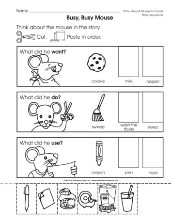 if you give a mouse a cookie worksheets