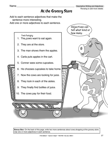 At the Grocery Store, Lesson Plans - The Mailbox