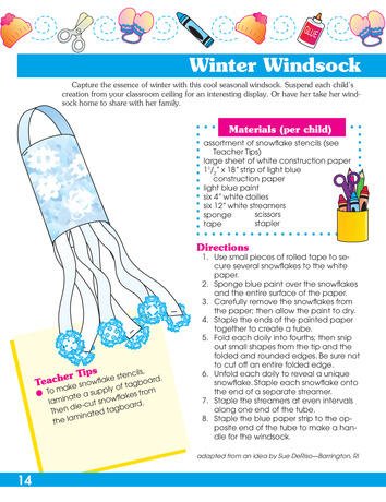 Winter Windsock, Lesson Plans - The Mailbox