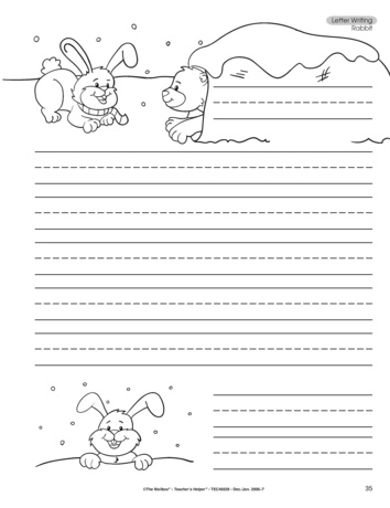 Winter Letter-Writing Template, Lesson Plans - The Mailbox