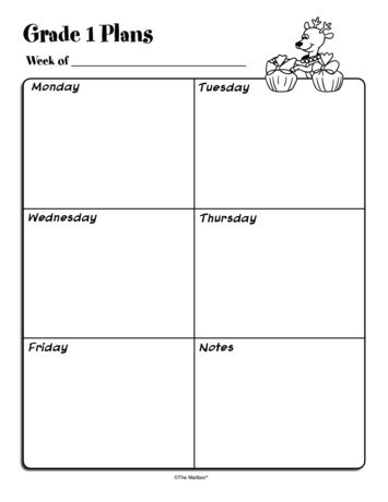 December Weekly Planning Form, Lesson Plans - The Mailbox