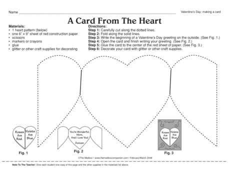 A Card From the Heart, Lesson Plans - The Mailbox