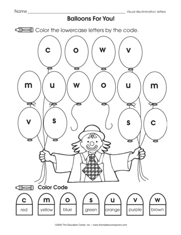 Balloons for You, Lesson Plans - The Mailbox